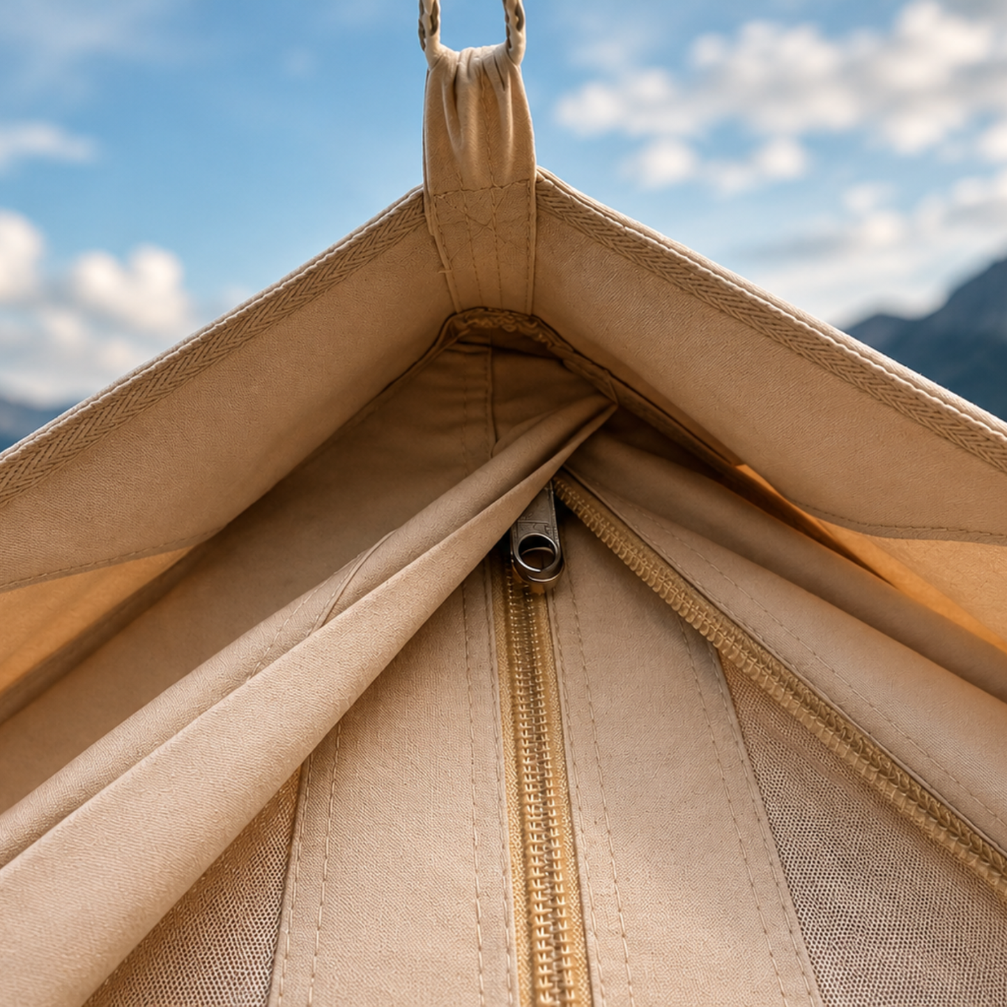 Carpa Glamping Premium 4m | Algodón 340gsm Impermeable