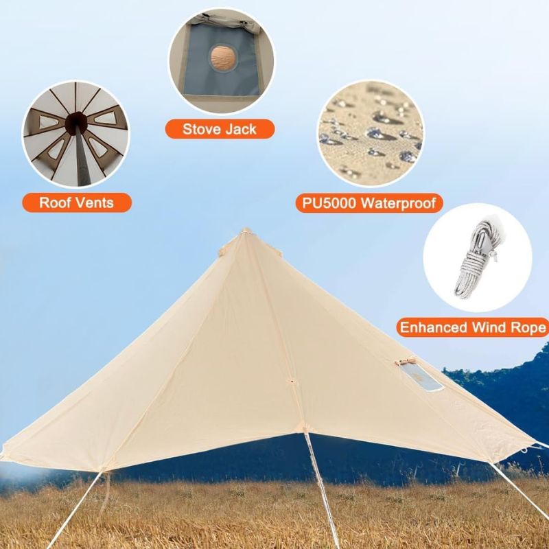 Cubierta de Lluvia 4m Glamping