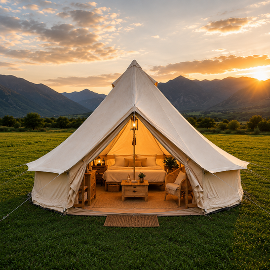 Carpa Glamping Premium 4m | Algodón 340gsm Impermeable