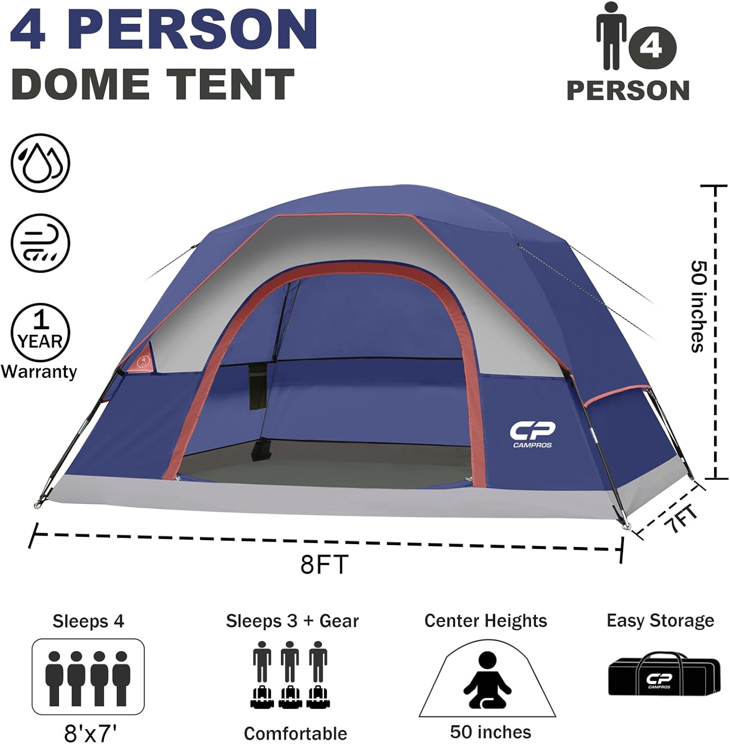 Carpa familiar  para 4 Personas