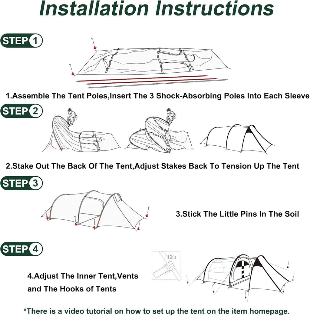 Carpa para 4 personas  fácil de montar