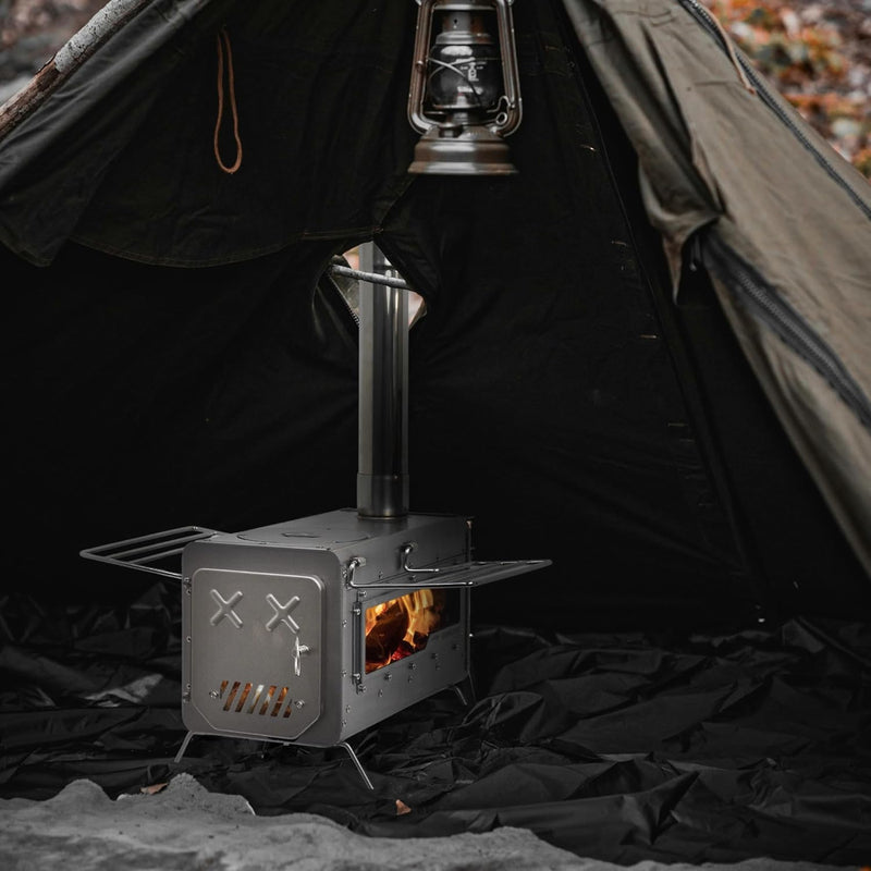 Estufa de Leña Portátil de Acero Inoxidable glamping