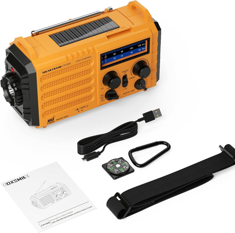Radio de emergencia con alerta meteorológica NOAA