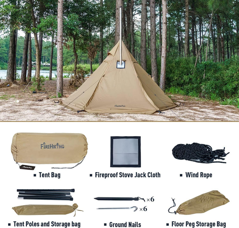 Tienda de Campaña Tipi 4 Estaciones para 4 Personas