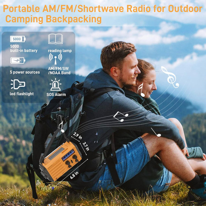 Radio de emergencia con alerta meteorológica NOAA