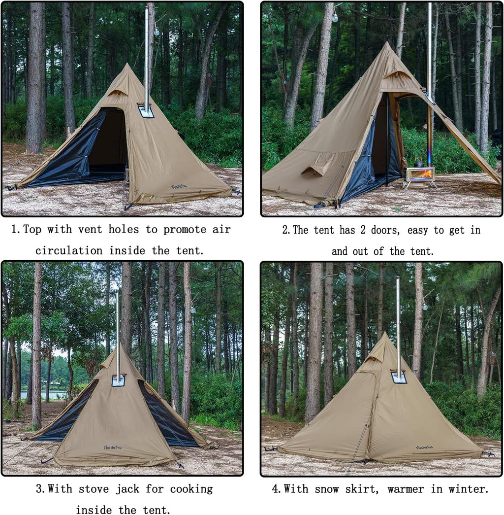 Tienda de Campaña Tipi 4 Estaciones para 4 Personas