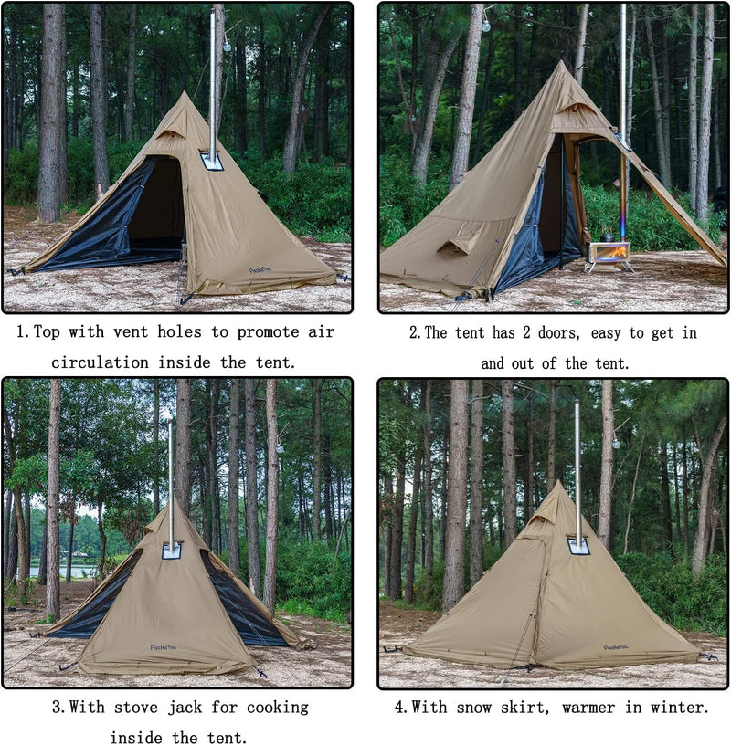 Tienda de Campaña Tipi 4 Estaciones para 4 Personas