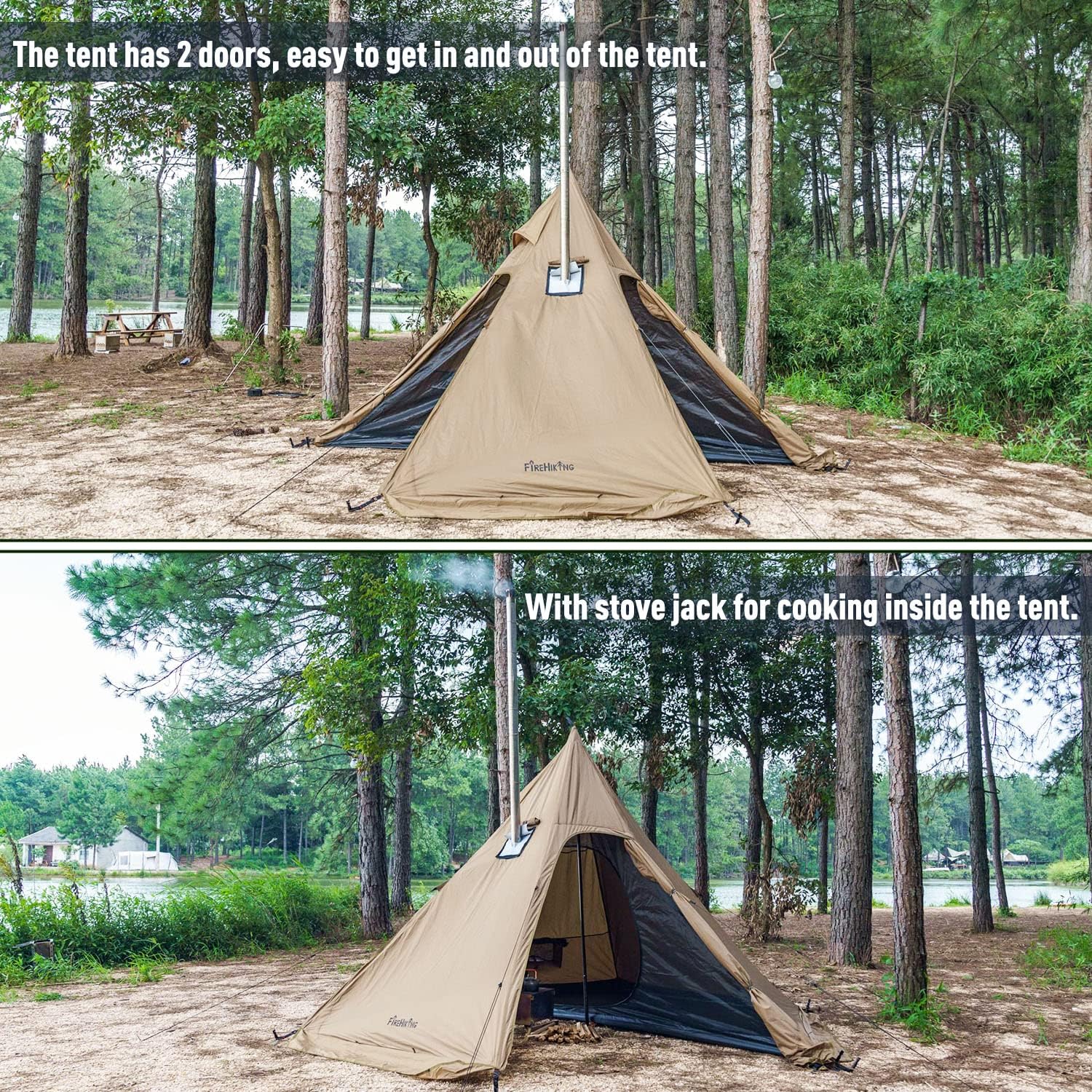 Tienda de Campaña Tipi 4 Estaciones para 4 Personas