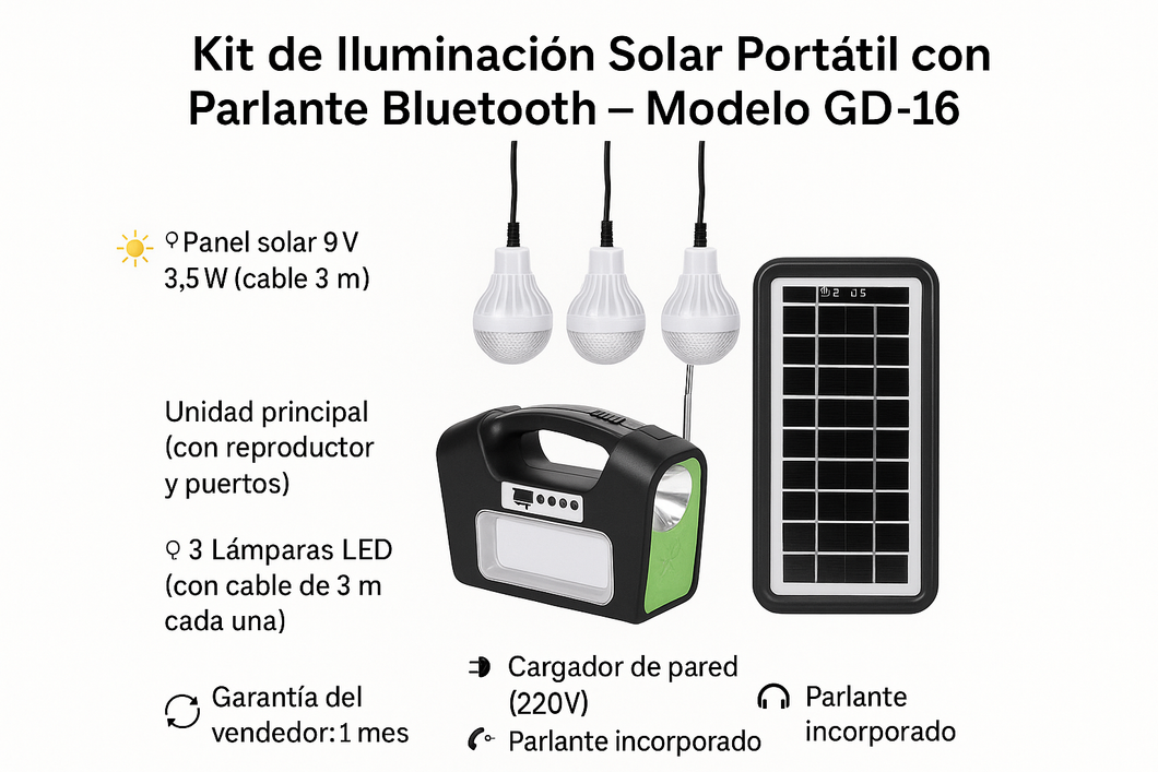 Kit de Iluminación Solar Portátil
