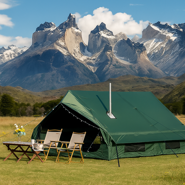Carpa Inflable 6-8 Personas – 4 Estaciones con Salida para Estufa