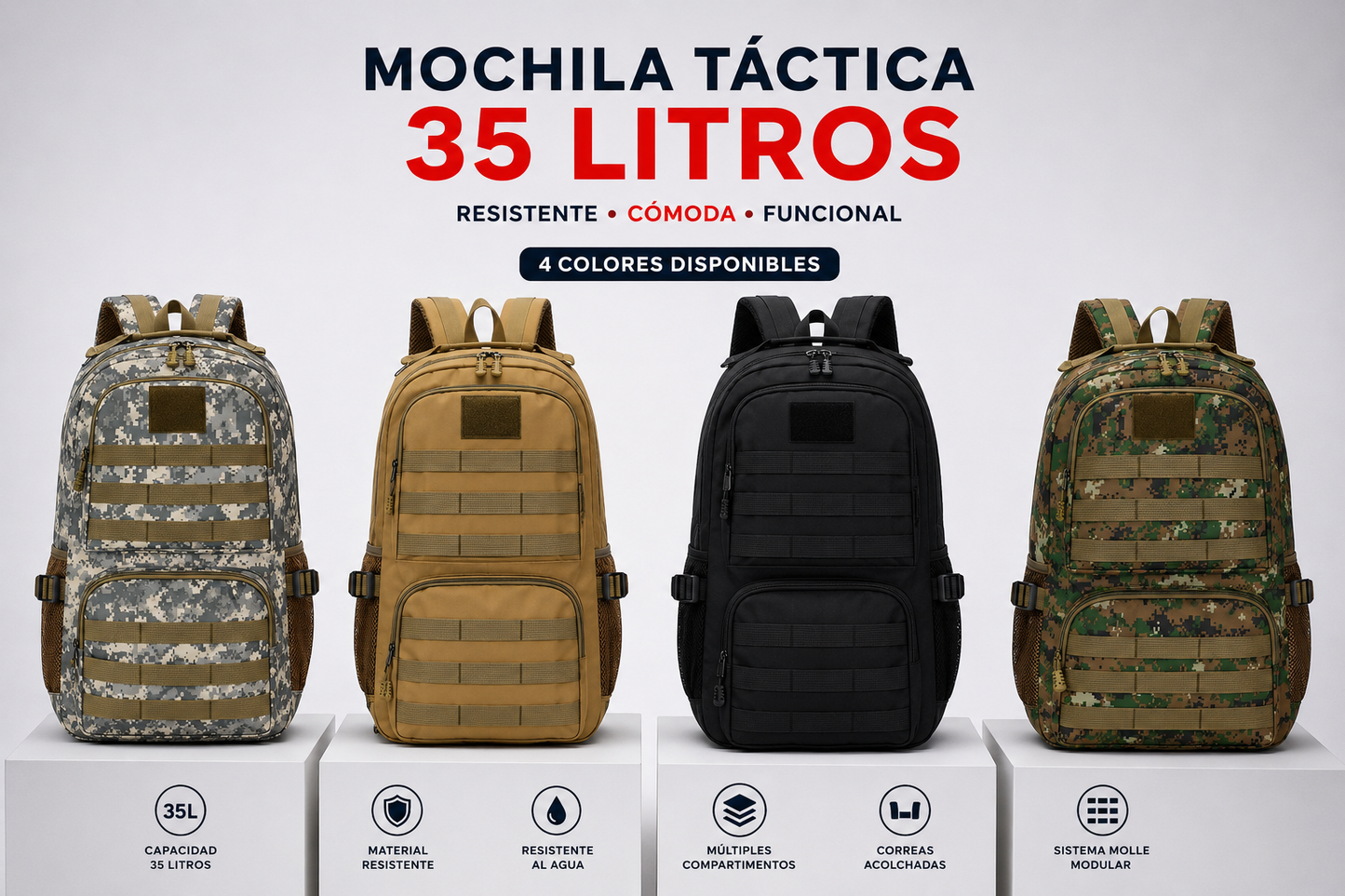 Mochila de Emergencia 72H media | Tipo SENAPRED