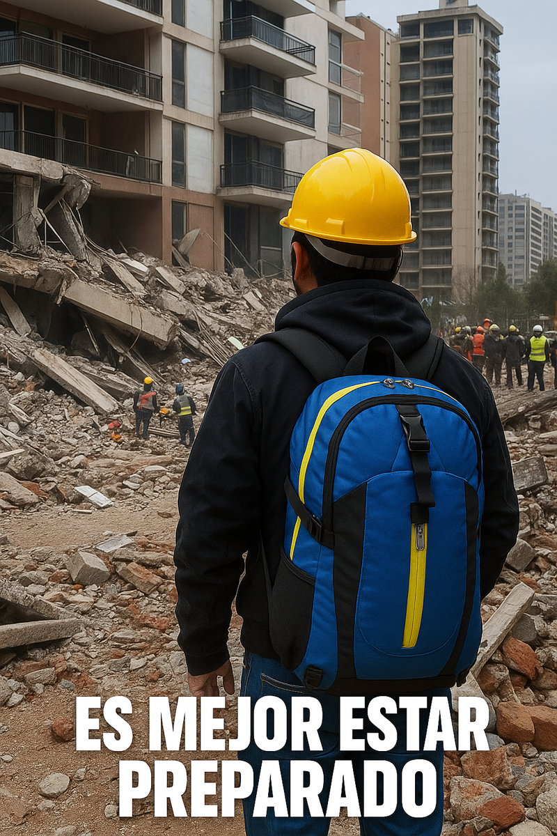 Mochila de Supervivencia 72 Horas con kit de emergencia completo para terremotos y catástrofes en Chile tsunami