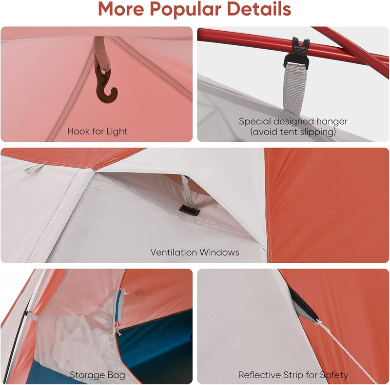 Carpa Naturehike ultraliviana para 2 personas cúpula