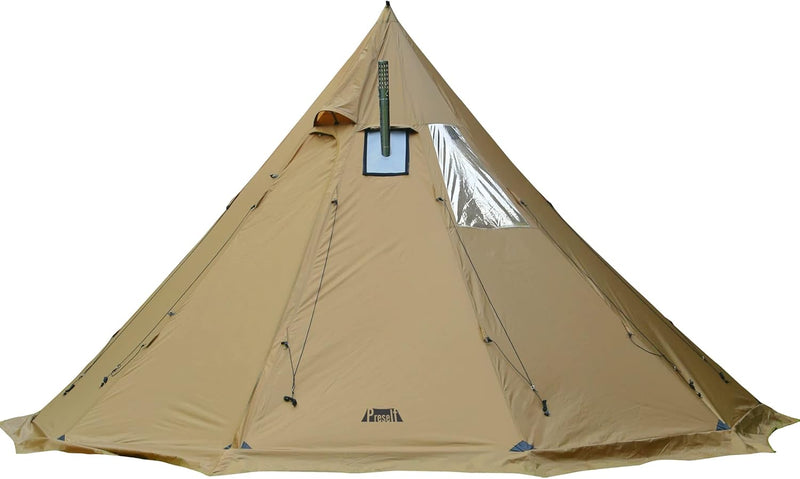 Carpa Preself T3 XL montada en entorno nevado, ideal para 4 personas en camping de invierno en Chile
