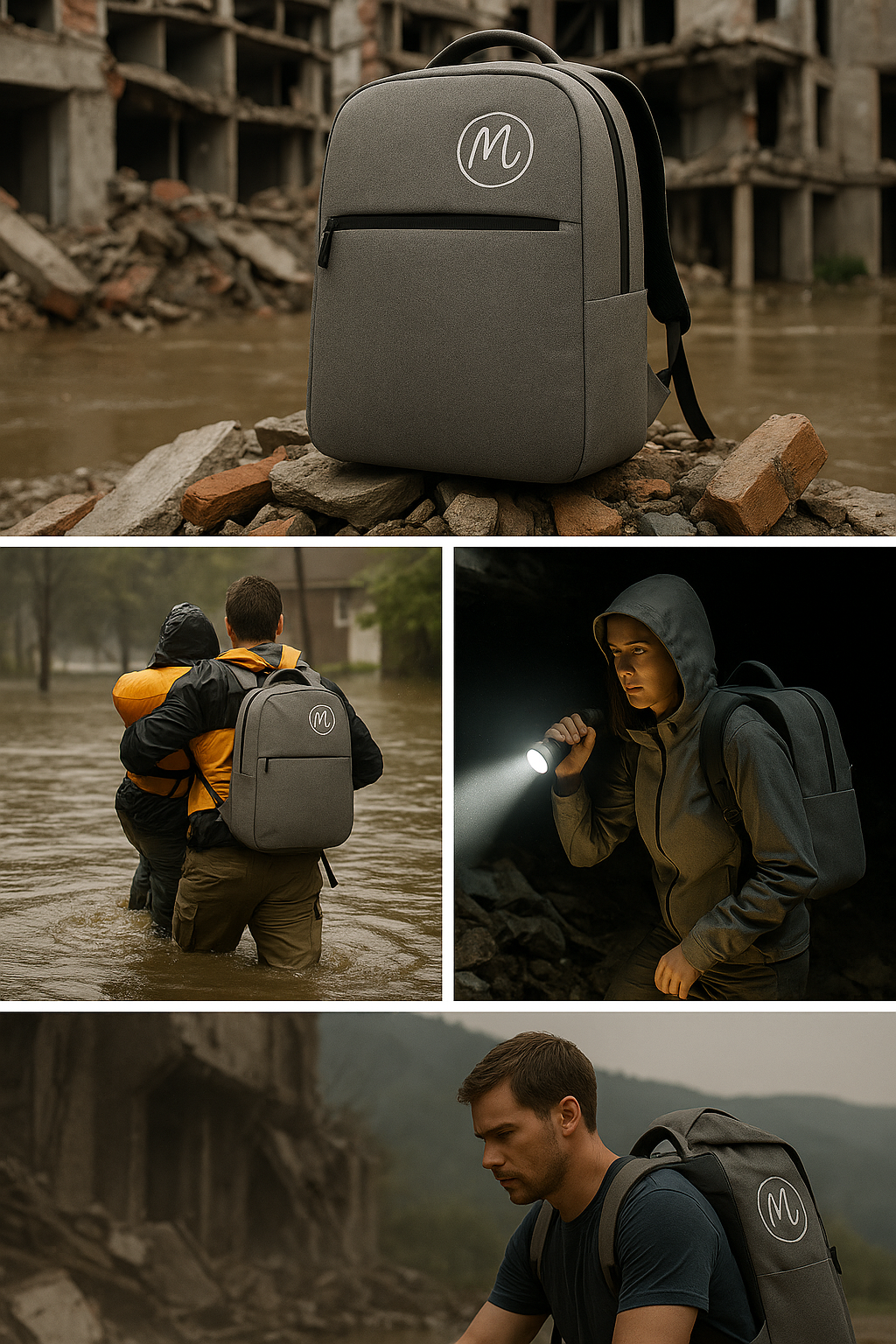 Mochila de Supervivencia MEDIO – Kit de Emergencia 40 accesorios